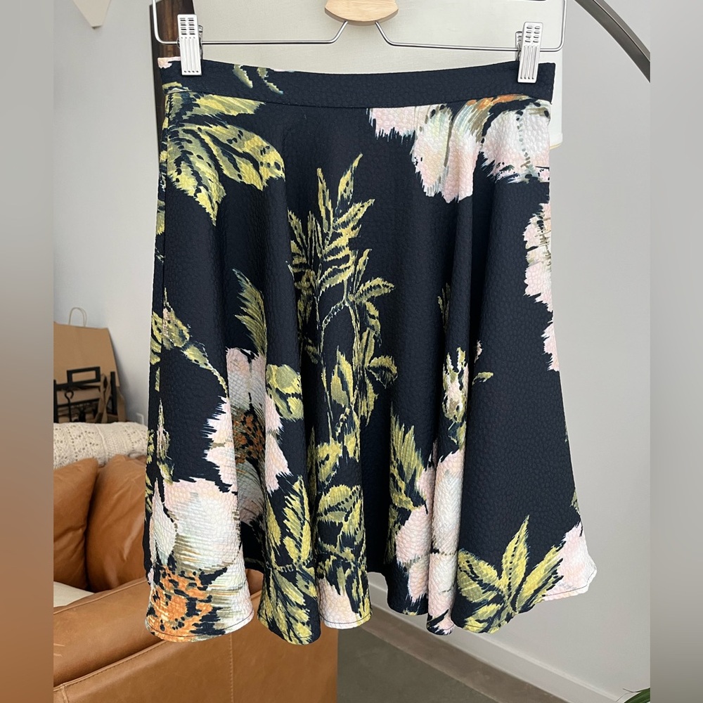 Anthropologie Eva Franco Blue Motif Skirt
